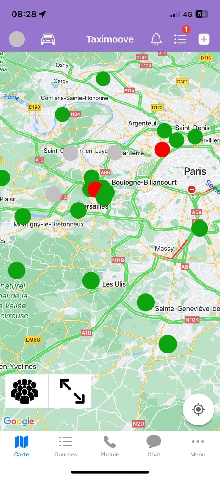 Carte chauffeurs