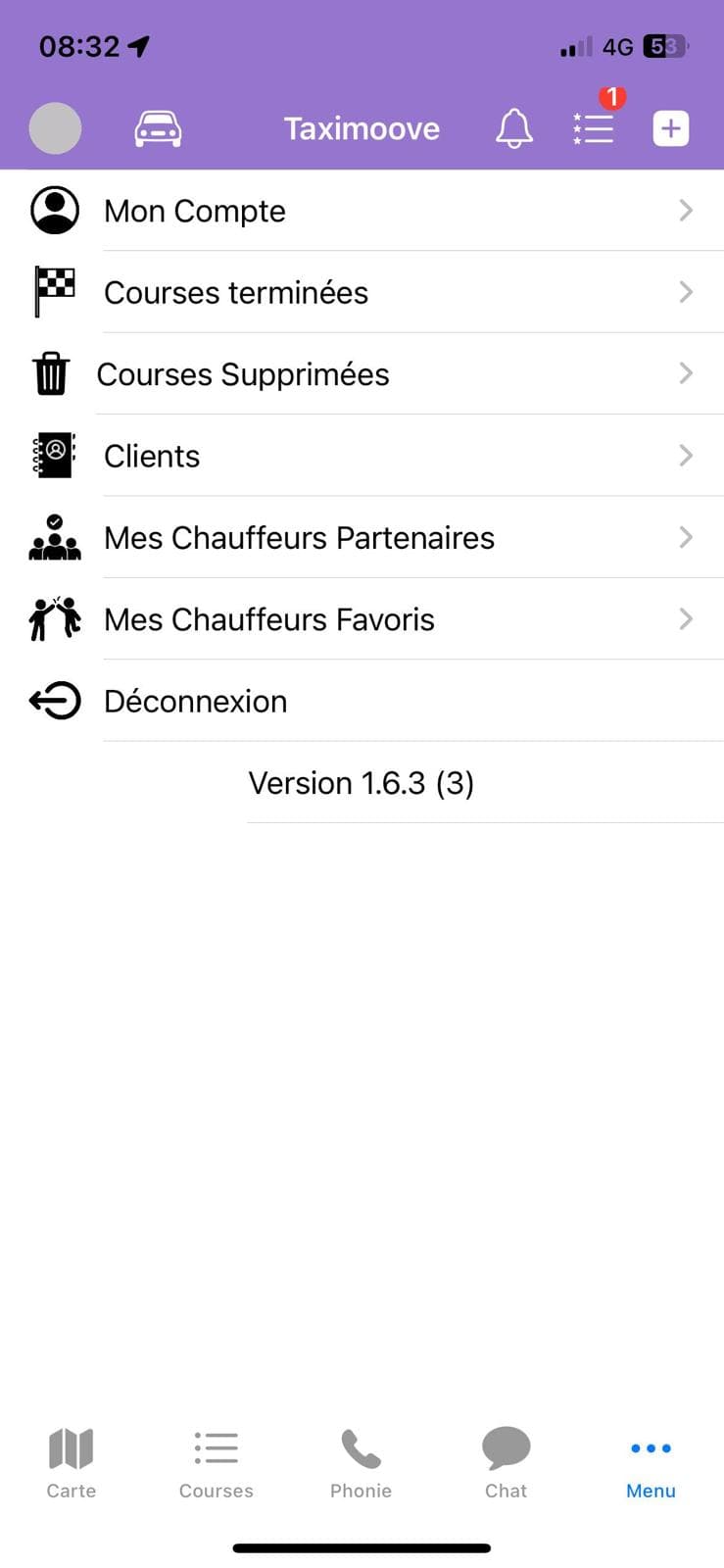 Menu principal